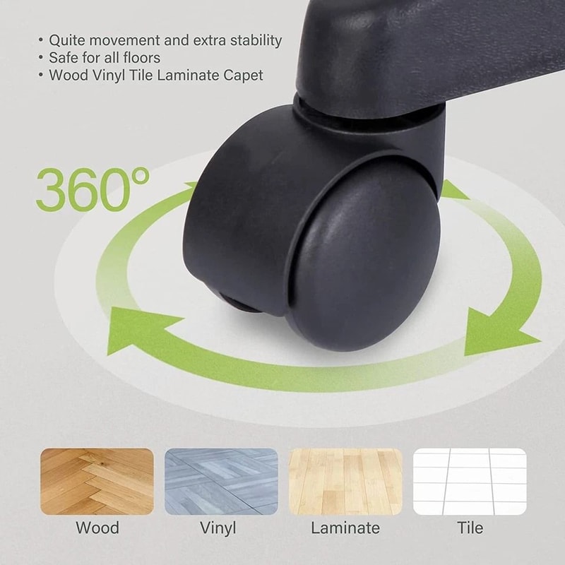 Adjustable Round Rolling Stool Salon Swivel PU Leather Stool Height Adjustable With Wheels Smooth C 7