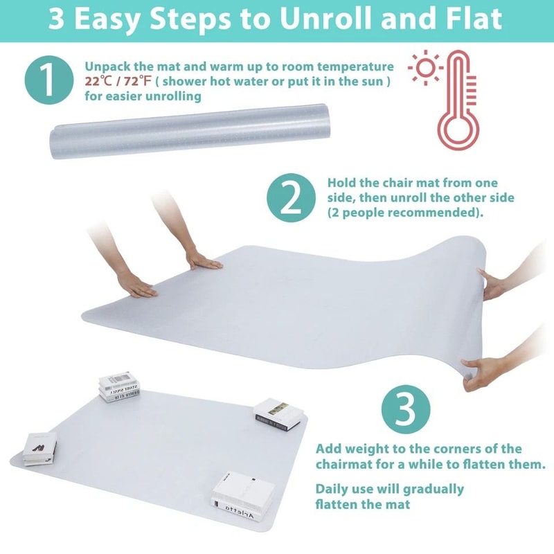 Chair Mat For Office Heavy Duty PVC Carpet Protector AntiSlip Floor Mat For Hardwood Durable Home 1