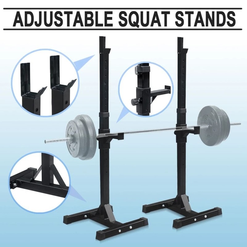 Adjustable Squat Rack Barbell Stand For Home Gym Capacity Press Rack Stand 7