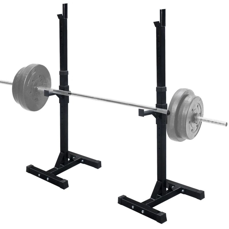Adjustable Squat Rack Barbell Stand For Home Gym Capacity Press Rack Stand 12
