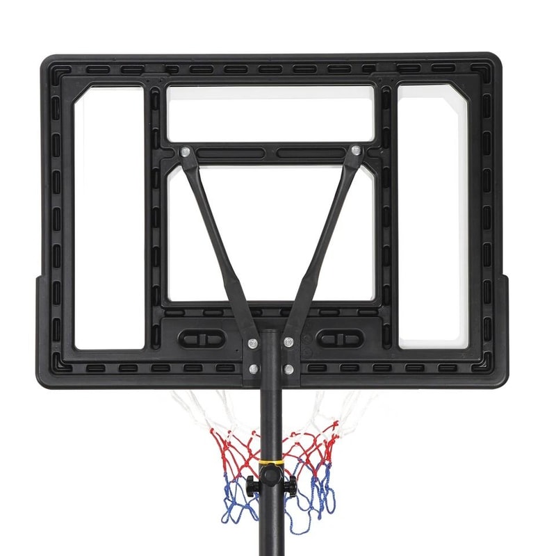 Adjustable Portable Basketball Hoop Outdoor Goals System PVC Backboard With Mobile Base And Wheels 4