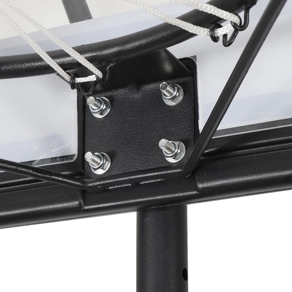 Adjustable Portable Basketball Hoop Outdoor Goals System PVC Backboard With Mobile Base And Wheels 7