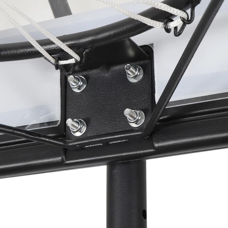 Adjustable Portable Basketball Hoop Outdoor Goals System PVC Backboard With Mobile Base And Wheels 7