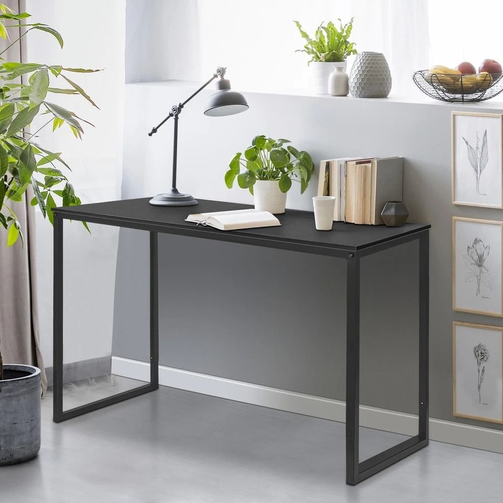 Black Computer Desk For Office Modern Writing Desk For PC Laptop Table For Home And Study 4