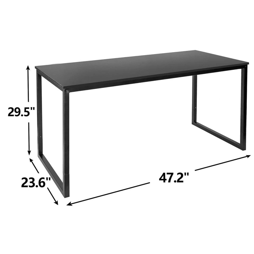Black Computer Desk For Office Modern Writing Desk For PC Laptop Table For Home And Study 5