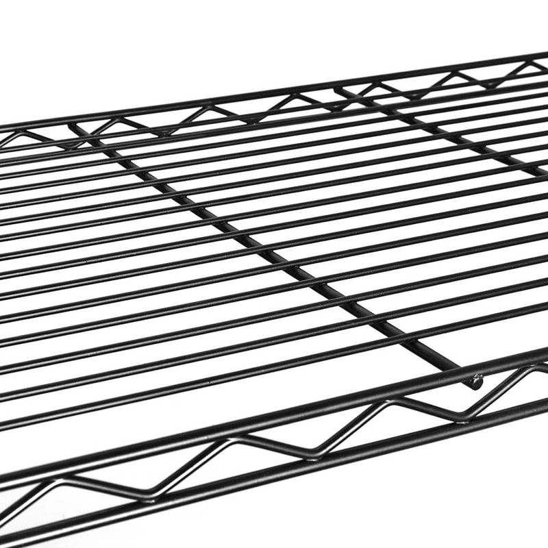 Heavy Duty Tier Metal Wire Shelf Black Storage Unit Organizer For Kitchen Adjustable Rack 0