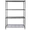 Heavy Duty Tier Metal Wire Shelf Black Storage Unit Organizer For Kitchen Adjustable Rack 3