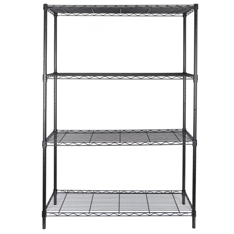 Heavy Duty Tier Metal Wire Shelf Black Storage Unit Organizer For Kitchen Adjustable Rack 3