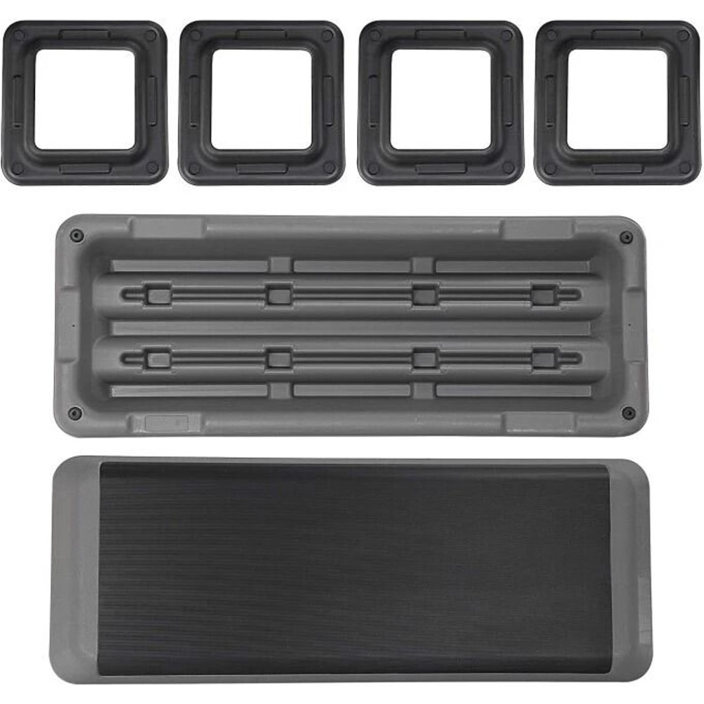 Adjustable Fitness Stepper Exercise Aerobic Step Platform Risers Grey NonSlip 21