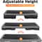 Adjustable Fitness Stepper Exercise Aerobic Step Platform Risers Grey NonSlip 12