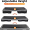 Adjustable Fitness Stepper Exercise Aerobic Step Platform Risers Grey NonSlip 12