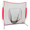 Baseball Hitting Net Softball Pitching Net Portable Bow Frame With Carry Bag For Practice 0