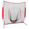 Baseball Hitting Net Softball Pitching Net Portable Bow Frame With Carry Bag For Practice 0