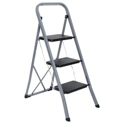 folding ladder, convenient handgrip, portable step stool, anti-slip pedal, space-saving, heavy duty design