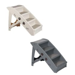 pet stairs foldable, non-slip dog steps for high bed, comfortable ladder ramp