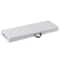 Portable Folding Bench White HDPE Seat For Picnic Camping IndoorOutdoor Use Sturdy Metal Frame 1