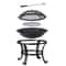 Backyard Fire Pit Outdoor Wood Burning With Mesh Lid Fire Picker Perfect For BBQ Cozy Metal Fire Bo 4