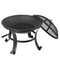 Backyard Fire Pit Outdoor Wood Burning With Mesh Lid Fire Picker Perfect For BBQ Cozy Metal Fire Bo 3