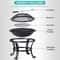 Backyard Fire Pit Outdoor Wood Burning With Mesh Lid Fire Picker Perfect For BBQ Cozy Metal Fire Bo 8