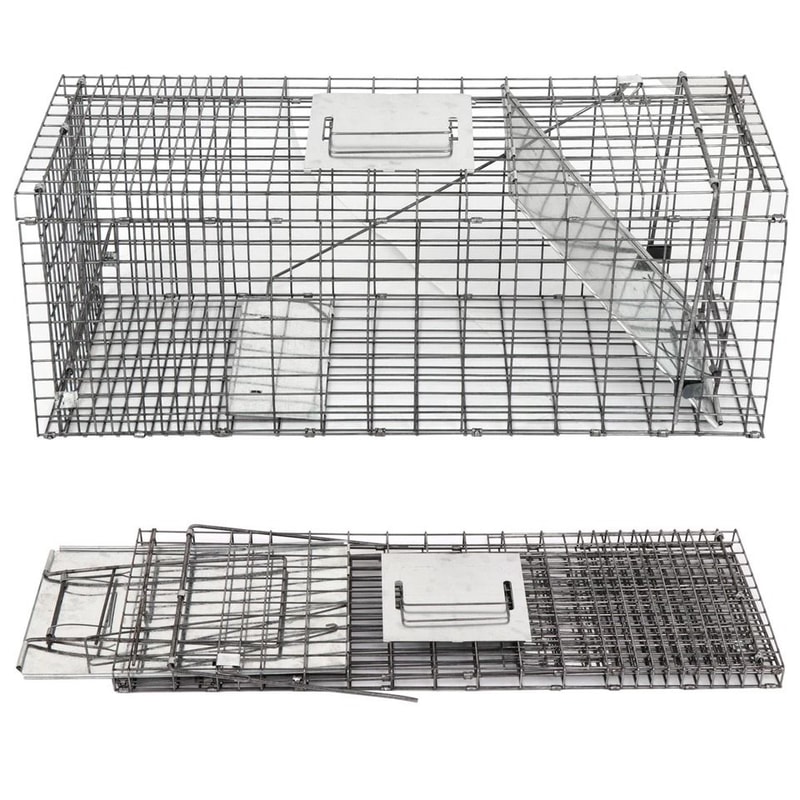 Humane Rodent Raccoon Cage Live Animal Cage Trap With Iron Door Safe For Squirrels Rabbits Skunks 5