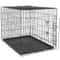 Folding Dog Crate Metal Dog Cage With Tray Pan Doors Black Pet Kennel 2