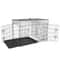 Folding Dog Crate Metal Dog Cage With Tray Pan Doors Black Pet Kennel 6
