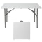 FoldinHalf Plastic Folding Table With Carrying Handle Picnic Camping Table Waterproof And Durable L