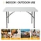 FoldinHalf Plastic Folding Table With Carrying Handle Picnic Camping Table Waterproof And Durable L
