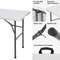 FoldinHalf Plastic Folding Table With Carrying Handle Picnic Camping Table Waterproof And Durable L