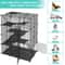 Cat Enclosures DIY Tier Cat Cage Indoor Detachable Metal Kennel W Hammock Spacious Stable Pet Cage 10