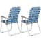Outdoor Webbed Lawn Chair Patio Folding Beach Chairs Steel Frame Lightweight Comfortable Breathable 2