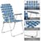Outdoor Webbed Lawn Chair Patio Folding Beach Chairs Steel Frame Lightweight Comfortable Breathable 3