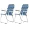 Outdoor Webbed Lawn Chair Patio Folding Beach Chairs Steel Frame Lightweight Comfortable Breathable 5
