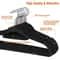 Premium Velvet Hangers NonSlip Clothes Hangers With Swivel Hook Black SpaceSaving Design Perfect Fo