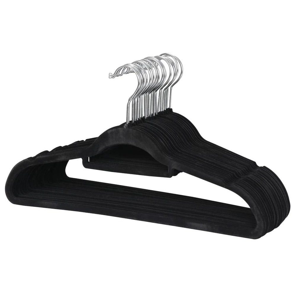 Premium Velvet Hangers NonSlip Clothes Hangers With Swivel Hook Black SpaceSaving Design Perfect Fo