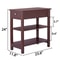 Narrow End Table Tier Side Table With Drawer And Shelf Brown MDF Pine Wood Ideal For Living Room Or 3