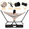 Steel Stand Portable Hammock Set Capacity Heavy Duty Hammock Bed For Travel Outdoor Beach Backyard 7