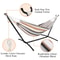 Steel Stand Portable Hammock Set Capacity Heavy Duty Hammock Bed For Travel Outdoor Beach Backyard 8