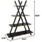 Wooden Ladder Bookcase Tier AFrame Bookshelf Black Open Shelf Display Modern Storage Solution For H 4