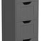 Freestanding Bathroom Storage Cabinet Grey Wood Side Organizer Drawers For Efficient Home Organizat 2