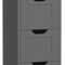 Freestanding Bathroom Storage Cabinet Grey Wood Side Organizer Drawers For Efficient Home Organizat 6