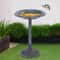 Outdoor Pedestal Bird Bath Vintage Yard Art Garden Decor WeatherResistant Resin Birdbath 4