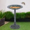 Outdoor Pedestal Bird Bath Vintage Yard Art Garden Decor WeatherResistant Resin Birdbath 4