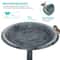 Outdoor Pedestal Bird Bath Vintage Yard Art Garden Decor WeatherResistant Resin Birdbath 6
