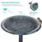 Outdoor Pedestal Bird Bath Vintage Yard Art Garden Decor WeatherResistant Resin Birdbath 6