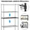 Adjustable Tier Shelves Wire Shelving Unit Space Storage Organizer Heavy Duty Kitchen Rack Black 5