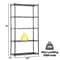 Adjustable Tier Shelves Wire Shelving Unit Space Storage Organizer Heavy Duty Kitchen Rack Black 8