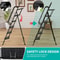 Ladder With Handrails AntiSlip Pedal Tool Tray Foldable Design Black Ideal For Home And Office 3