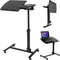 Mobile Adjustable PC Computer Desk Swivel Rolling Laptop Stand Ergonomic Notebook Table With Height 3
