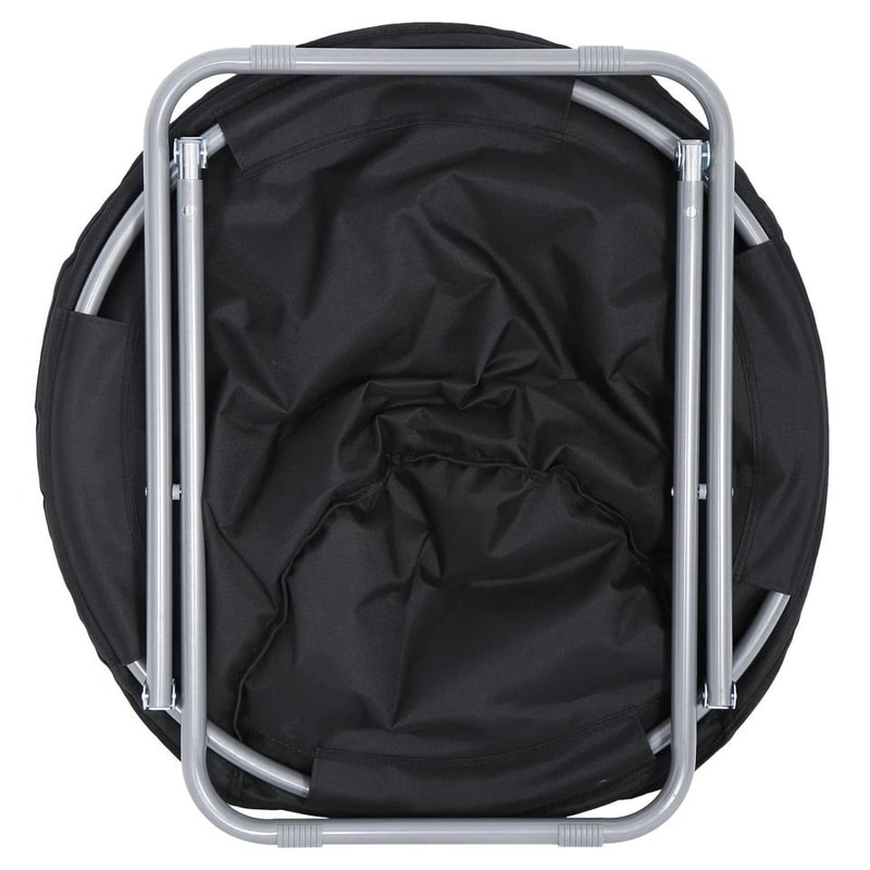 Portable Faux Fur Saucer Chair Folding Saucer Chair For Adults And Kids Cozy Chair For Living Room 2